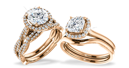 Gold Diamond rings at Borthwick Jewelry, Inc.